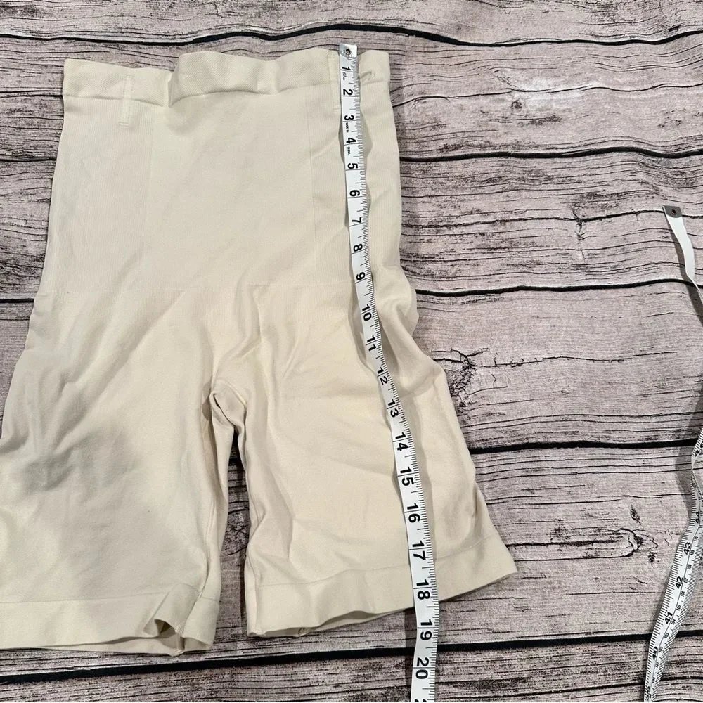 Shapermint Empetua Cream High Waisted  Shapewear Shorts Size XL/2XL